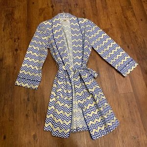 Blue and gold chevron robe never worn!!!